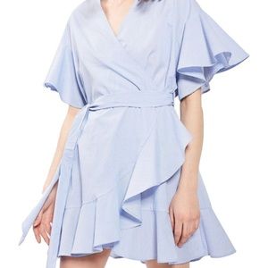 Topshop Stripe Wrap Dress